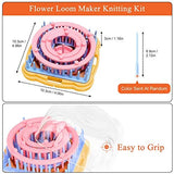 Flower Loom Round Knitting Loom Set with 1 Plastic Needles Flower Weaving