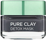 L’Oreal Paris Pure Clay Charcoal Black Detox Skin Face Mask Deep Cleansing