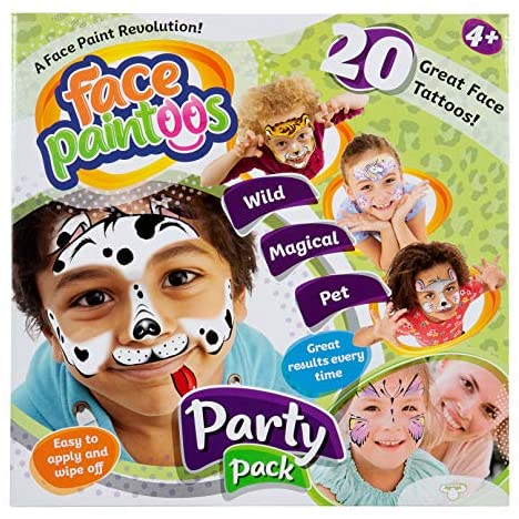 NEW FP101 Party Pack Temporary Face Paint Tattoos Removal wipes applicator