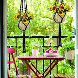 Koitoy 2 Pack Plant Hanger Macrame Hanging Planter Indoor/Outdoor,Wall Hanging