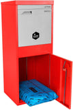 Large Red Smart Secure Parcel Box For Secure Multiple Internet Deliveries (Wall, Floor, Gate, Fence, Mounting, Weatherproof, Front & Rear Access Doors, Outdoor Delivery Box (W415 x D385 x H1025 mm)