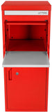 Large Red Smart Secure Parcel Box For Secure Multiple Internet Deliveries (Wall, Floor, Gate, Fence, Mounting, Weatherproof, Front & Rear Access Doors, Outdoor Delivery Box (W415 x D385 x H1025 mm)
