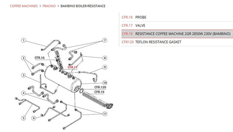 Fracino Bambino 2 Group Element, 2850w