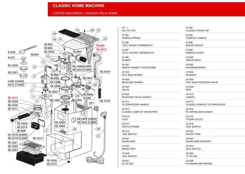 Gaggia Classic Filter Holder / Portafilter