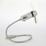 FLEXIBLE MINI USB LED CLOCK FAN