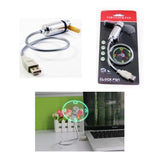 FLEXIBLE MINI USB LED CLOCK FAN