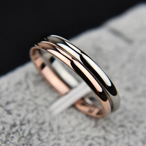 TITANIUM STEEL ROSE GOLD SIMPLE WEDDING RING Cool Products