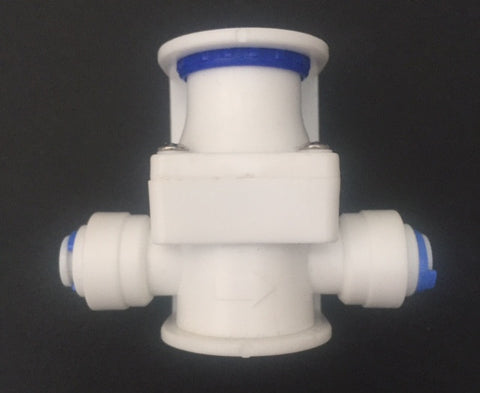 Mini White PRV Plastic Water Pressure Reducing / Regulator Valve c/w 1/4" Push Fits