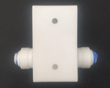 Mini White PRV Plastic Water Pressure Reducing / Regulator Valve c/w 1/4" Push Fits