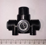 3 Way Plastic Diverter / Selector Valve c/w 3/8" Push Fittings (For Gas & Water)
