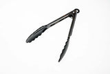 Premium Stainless Steel Kitchen Tongs With Locking Clip, Easy Grip S/S Handle, BPA Free, Non Slip, Heat Resistant, Non Stick, Dishwasher Safe, For Cooking, Salad, Buffet, Grilling & Serving Food (9" / Black - Cool Products / Eternal Utopia Branded)