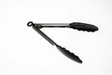 Premium Stainless Steel Kitchen Tongs With Locking Clip, Easy Grip S/S Handle, BPA Free, Non Slip, Heat Resistant, Non Stick, Dishwasher Safe, For Cooking, Salad, Buffet, Grilling & Serving Food (9" / Black - Cool Products / Eternal Utopia Branded)