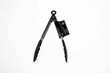 Premium Stainless Steel Kitchen Tongs With Locking Clip, Easy Grip S/S Handle, BPA Free, Non Slip, Heat Resistant, Non Stick, Dishwasher Safe, For Cooking, Salad, Buffet, Grilling & Serving Food (9" / Black - Cool Products / Eternal Utopia Branded)
