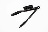 Premium Stainless Steel Kitchen Tongs With Locking Clip, Easy Grip S/S Handle, BPA Free, Non Slip, Heat Resistant, Non Stick, Dishwasher Safe, For Cooking, Salad, Buffet, Grilling & Serving Food (9" / Black - Cool Products / Eternal Utopia Branded)