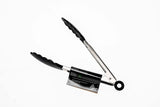 Premium Stainless Steel Kitchen Tongs With Locking Clip, Easy Grip S/S Handle, BPA Free, Non Slip, Heat Resistant, Non Stick, Dishwasher Safe, For Cooking, Salad, Buffet, Grilling & Serving Food (9" / Black - Cool Products / Eternal Utopia Branded)