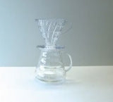 Hario 116mm Diameter Clear Coffee Brewer Cone / Dripper, 137mm Width & 102mm High, 2-3 Cups, Made From Methacrylate Plastic (For Manual Brewers & Pour Over)