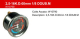 Carimali & Wega Double 60mm Manometer / Pressure Gauge, 2.5-16 Bar c/w 1/8" Male Threads