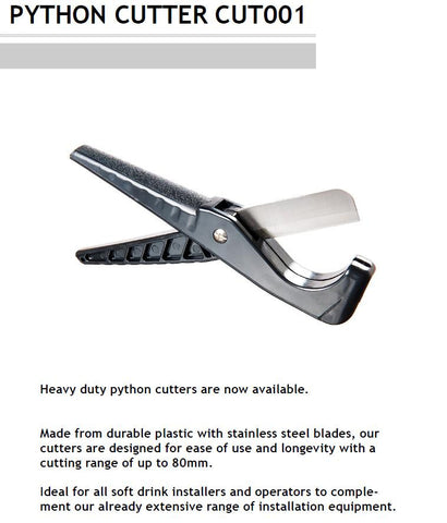 Beer Python Cutter c/w 90mm Exposed Stainless Steel Blade (SS200)