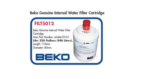 Beko 4346610101 Internal Fridge Filter, 946 Litres (110mm x 80mm)
