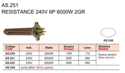 CMA SME2 6000 Watt Heating Element