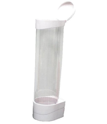 Cup Dispenser With White Casing, Screw Mount