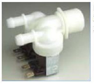 Double Mains Water Solenoid Valve, 180 Degree, 230v  c/w 3/4 BSP Male x 10mm Barb