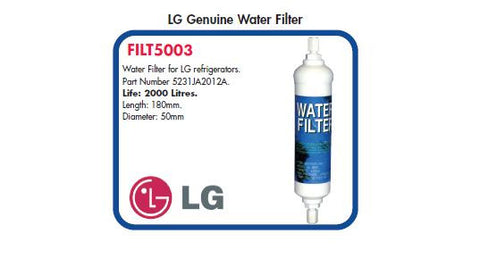LG 5231JA2012A Internal Fridge Filter, 2000 Litres (180mm x 50mm)