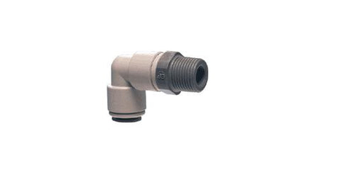 PI090802S - 1/4" Pushfit x 1/4" BSPT Male SWIVEL ELBOW