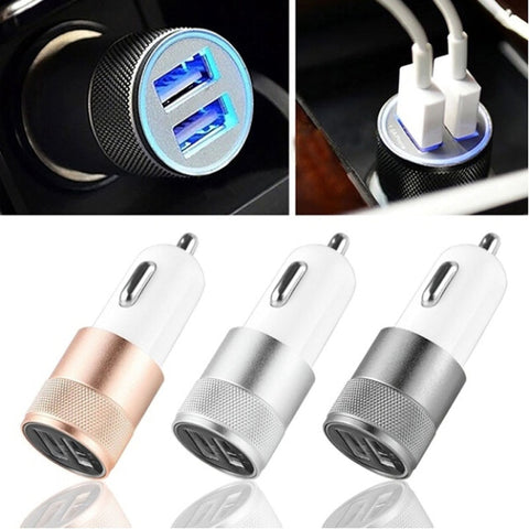 Car Charger Mini Dual USB New 2-port Universal 2.1A Car-Charger 2 USB Port For Mobile Phone Charging Adapter Car-styling Auto