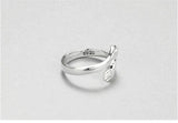 Hug Ring Open Hands Wrap Adjustable Ring Gift Silver