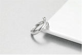 Hug Ring Open Hands Wrap Adjustable Ring Gift Silver