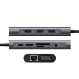 MacBook Pro Air 2020 Multiport USB-C HUB to 4K HDMI USB 3.0 Aux Adapter