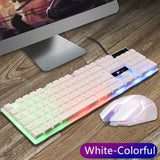 Keyboard Mechanical Mouse Combo Gaming Led Set
