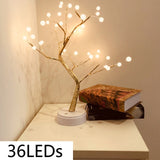 LED Copper Wire Tree Shape Night Lamp Table Light