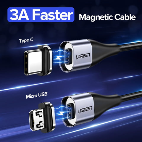 Magnetic Charge Cable Fast Charging USB Type Wire Mobile Phone