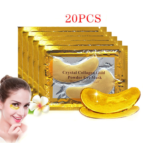 Gold Eye Mask Crystal Collagen Anti-Aging Dark Circles 20Pcs