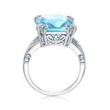 925 Sterling Women Aquamarine Rings