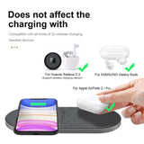 Dual Seat Qi Wireless Charger 20W Double Fast Charging Pad
