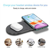 Dual Seat Qi Wireless Charger 20W Double Fast Charging Pad