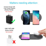 Dual Seat Qi Wireless Charger 20W Double Fast Charging Pad