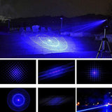 High Power Blue Laser Torch Flashlight 450nm 10000m