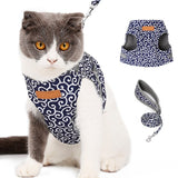 Pet Dog Cat Vest Outdoor Travel Harness Leash Set