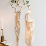 Nordic Star Moon Macrame Dream Catcher Room Decoration