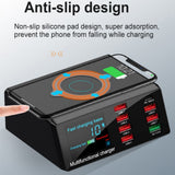 USB Charger Wireless Quick Charge 8-USB Ports Dock Station