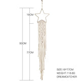 Nordic Star Moon Macrame Dream Catcher Room Decoration