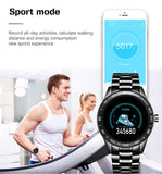 Lige Steel Band Smart Watch Men Heart Rate Blood Pressure