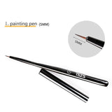 Nail Art Lines Painting Black Pen Brush Striper