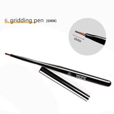 Nail Art Lines Painting Black Pen Brush Striper