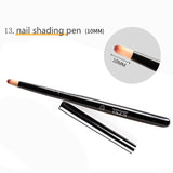 Nail Art Lines Painting Black Pen Brush Striper