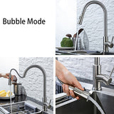 Touch Control Sink Tap Kitchen Faucets Pull Out Black